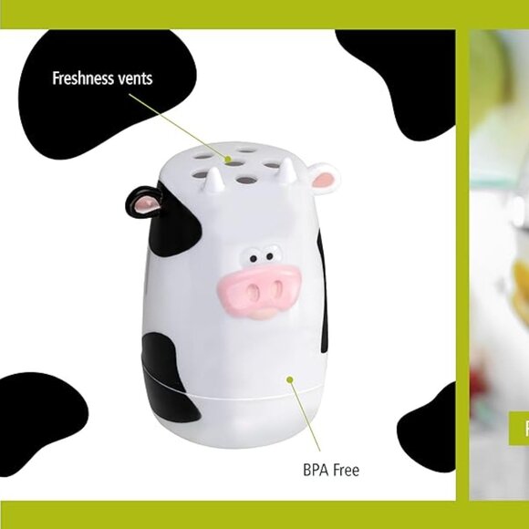 Joie Moo Moo Fresh Fridge Cow Refrigerator Baking Soda Odor Eliminator Holder!! - Picture 9 of 9